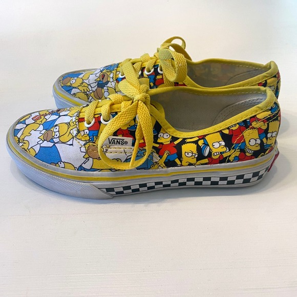 Rare Kid's Youth Matt Groening The Simpsons Vans Sneakers US Size 1.5 Y 1.5Y - Picture 2 of 12